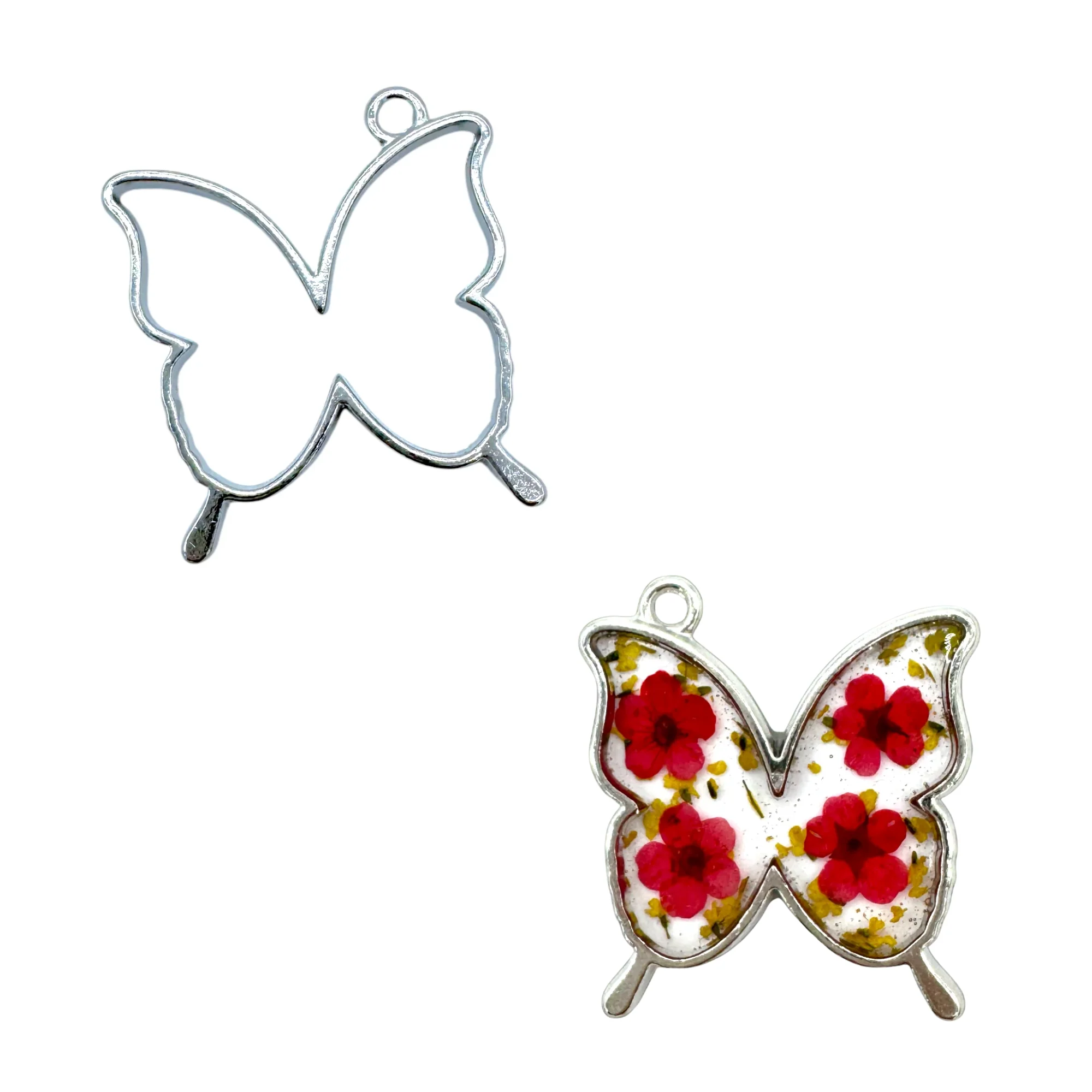 Butterfly Open Back Bezel Blanks - 10 Pcs - Image 4