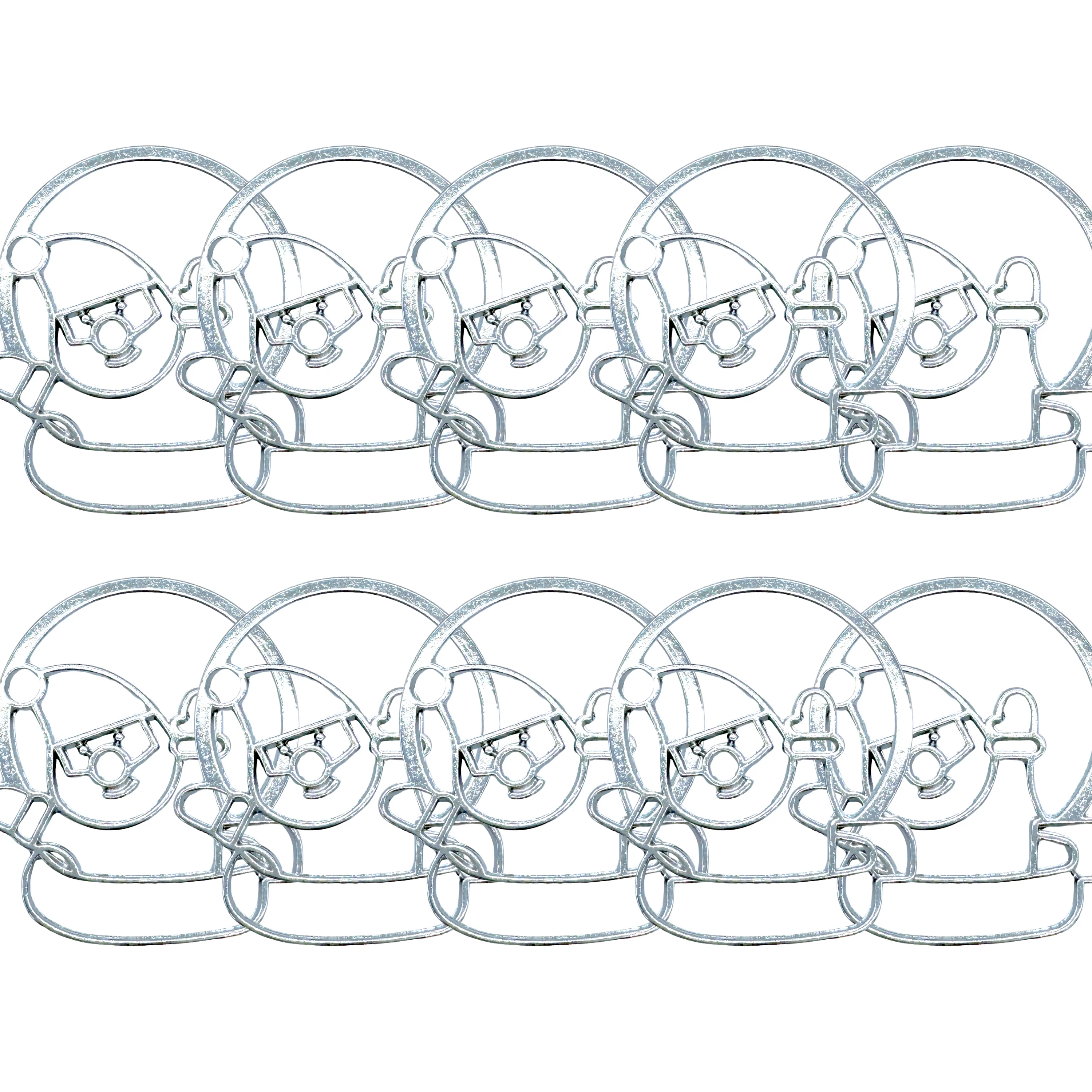 Santa Snow Globe Open Back Bezel Blanks - 10 Pcs - Image 2