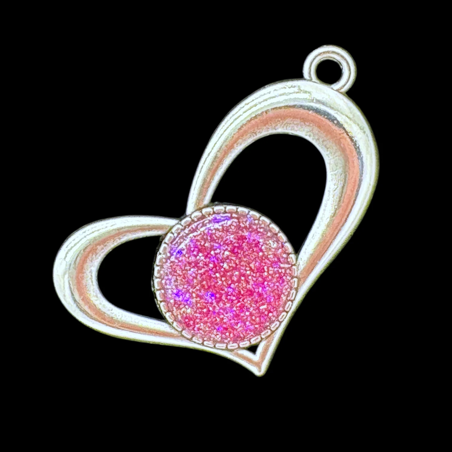 Whimsical Solid Heart Pendant Bezel - 10 Pcs - Image 3