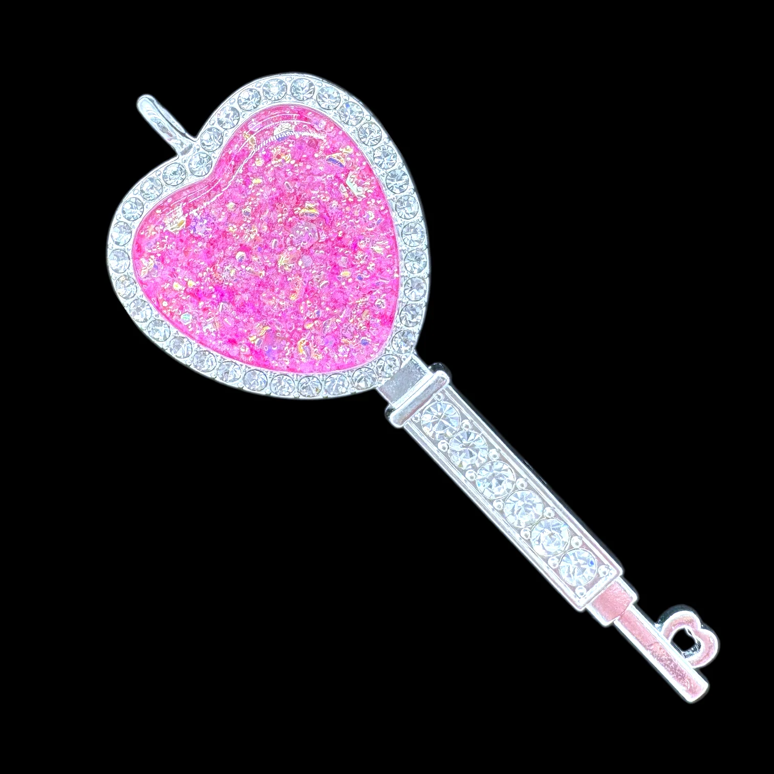 Cubic Zirconia Heart Key Bezel Blank - Image 3