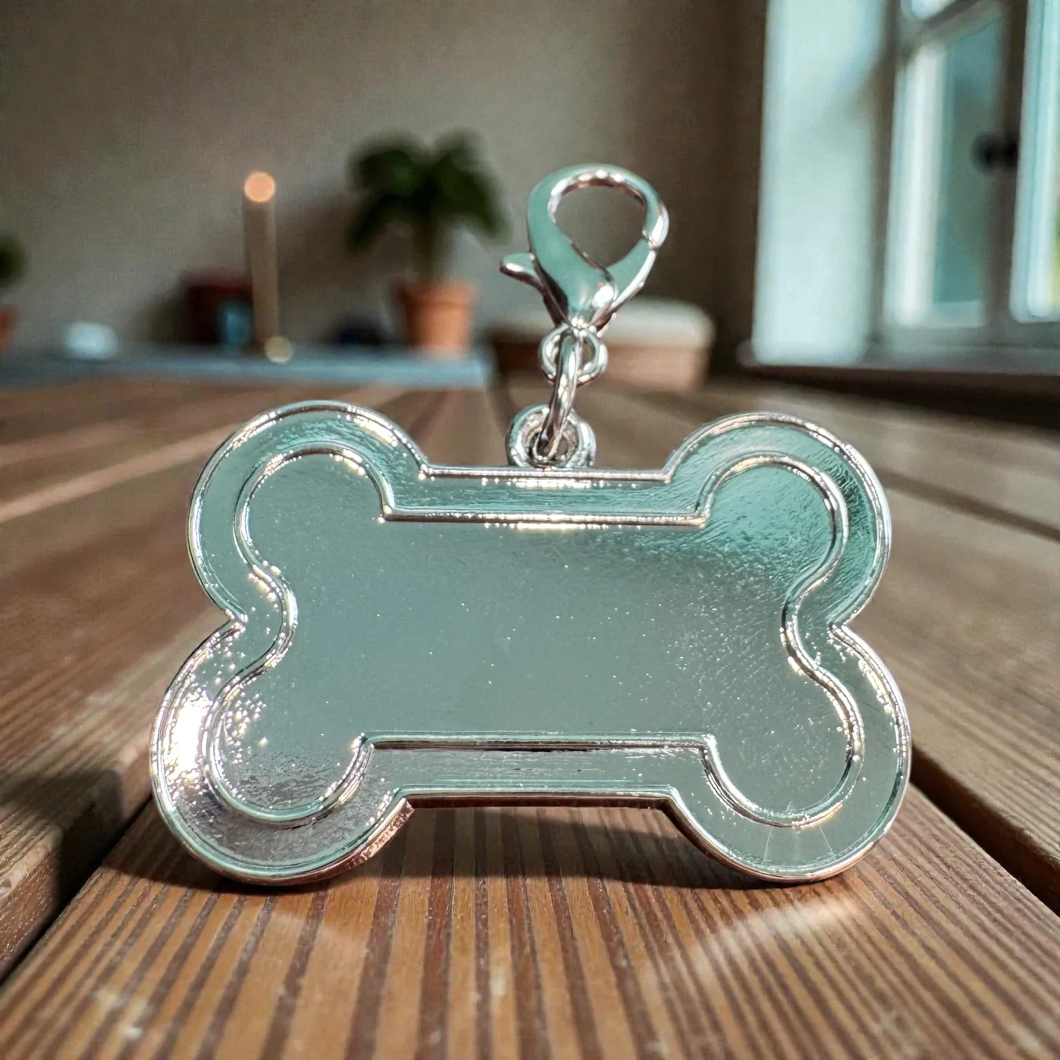 Dog Bone Tag Stainless Steel Blank - Image 2