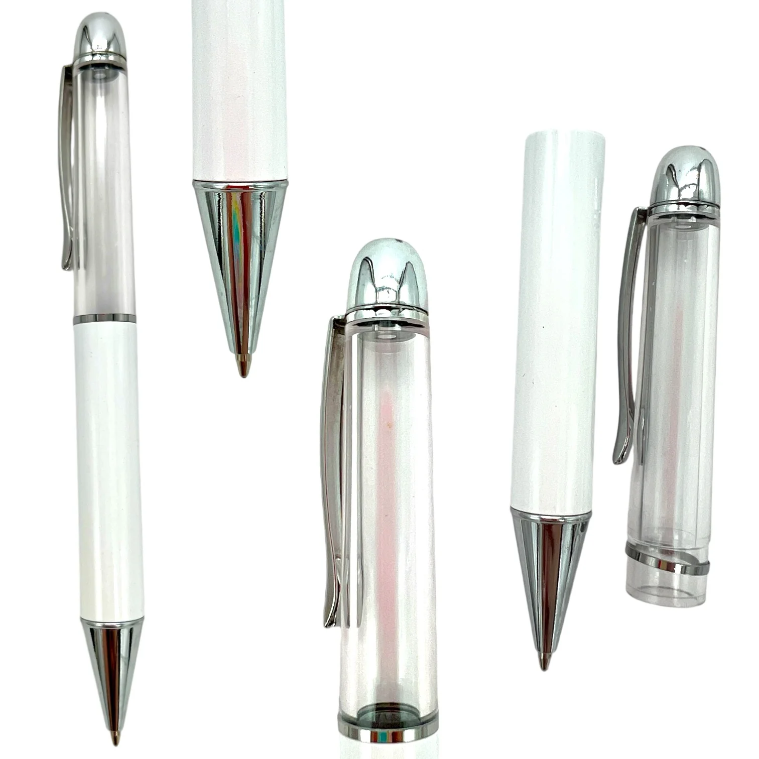 Snow Globe Fillable Sublimation Straight Barrel Chunky Ballpoint Pen Blanks 10 Pack - Image 3