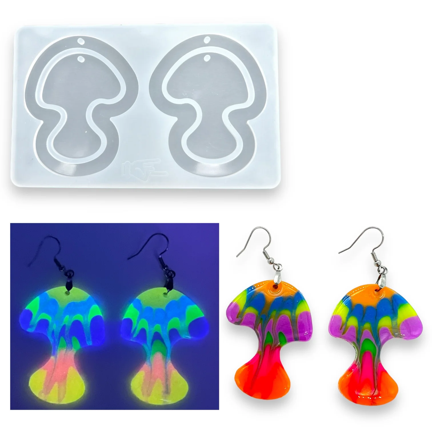 Dual Mushroom Dangle Earring Mold - Image 2