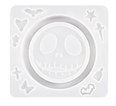 Round Skeleton Scary Shaker Mold with Pre-cut Film - Image 2