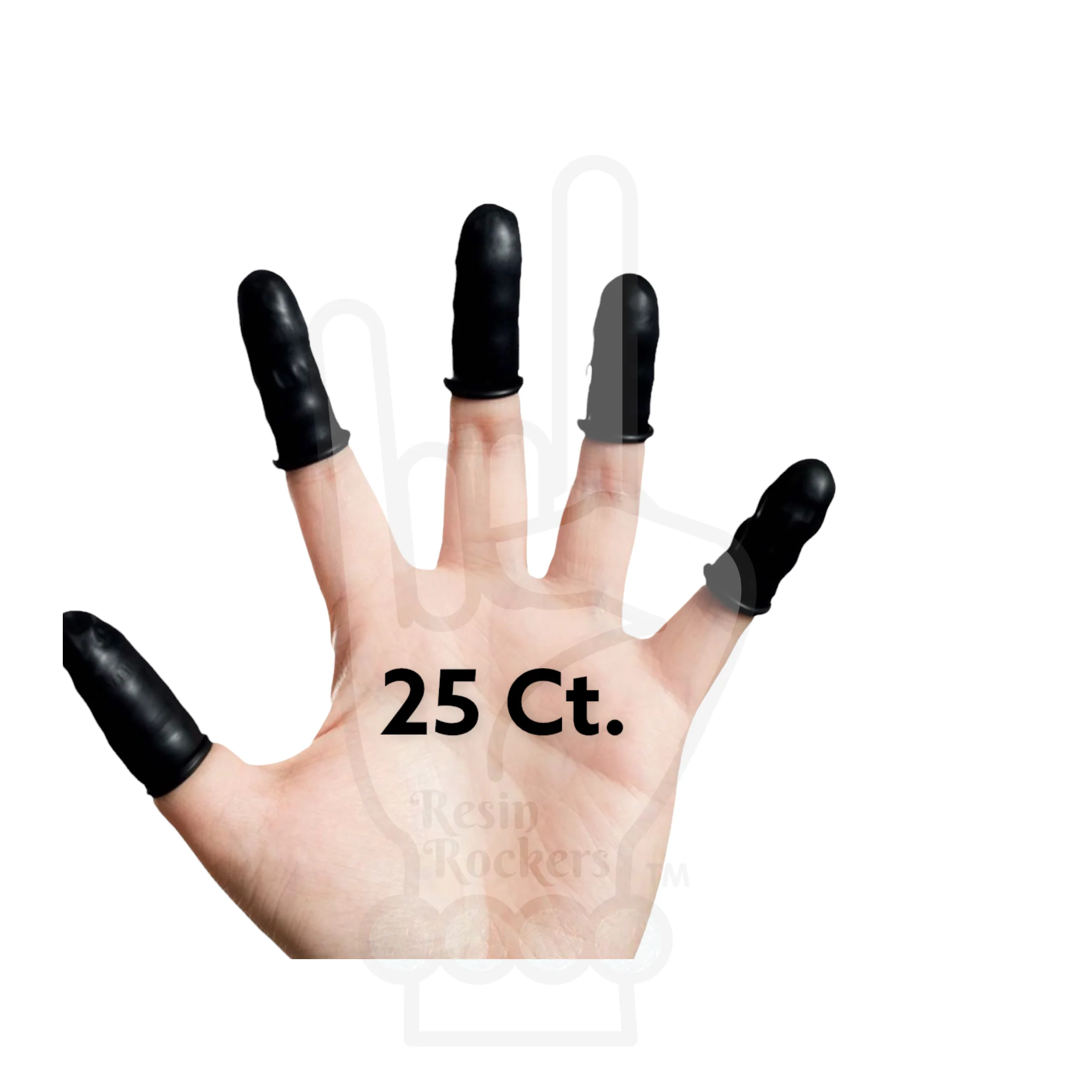 Static-free White Nitrile Conductive Finger Cots for Epoxy or UV Resin - Great for Pens - Image 2